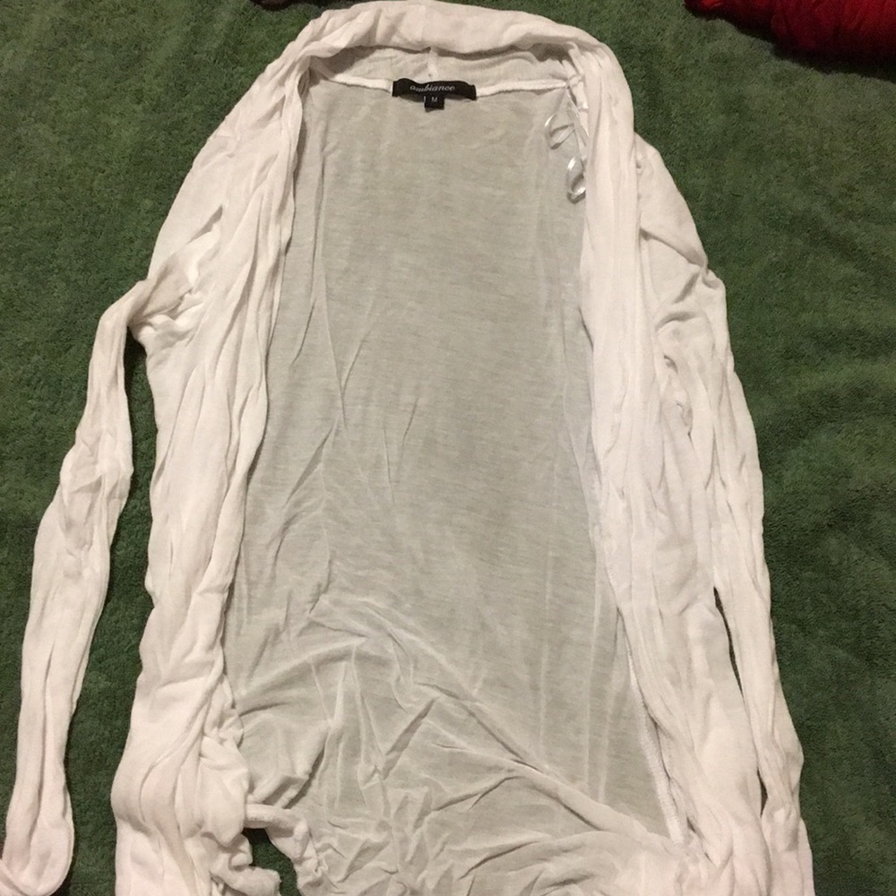 White cardigan